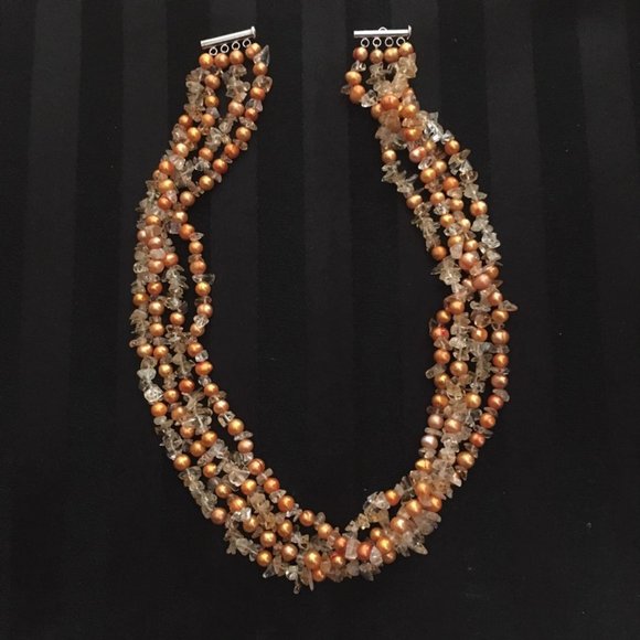 Ross Simons Twisted 6-6.5mm Gold Pearl Necklace - Picture 4 of 11